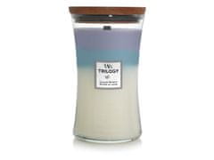 Woodwick Vonná svíčka s dřevěným knotem Trilogy svíčka velká Calming Retreats 609 g