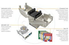 Solarix Samořezný keystone Solarix CAT5E STP SXKJ-5E-STP-RAL-SA, RAL FIT moduly, GROUND LOCK