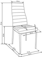 Halmar Moderní jídelní židle K70 tmavě hnědá (1p=4szt)