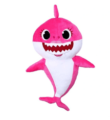 Leventi Baby Shark plyšový na baterie se zvukem - růžový