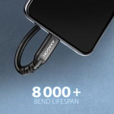 AXAGON kabel prodlužovací USB-C(M) - USB-C(F), USB 20Gbps, PD 240W 5A, 8K HD, ALU, oplet, 1m, černá