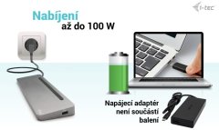 I-TEC i-tec dokovací stanice USB-C Metal Ergonomic, 3x 4K Display, PD 100W