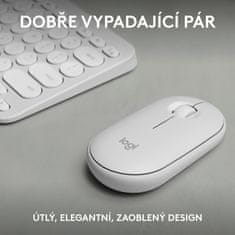 Logitech Pebble 2 Combo MK380s, bílá