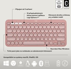 Logitech Pebble 2 Combo MK380s, rose