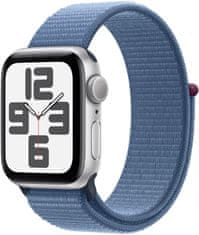 Apple Watch SE 2023, 40mm, Silver, Winter Blue Sport Loop