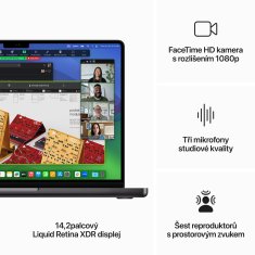 Apple Apple MacBook Pro 14, M3 Pro - 12-core/18GB/1TB/18-core GPU, vesmírně černá