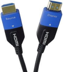 PremiumCord Ultra High Speed HDMI 2.1 optický kabel 8K@60Hz 4K@120Hz 7m zlacený