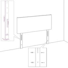 Vidaxl Čela postele 2 ks světle šedá 100 x 5 x 78/88 cm samet