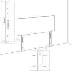 Vidaxl Čela postele 2 ks tmavě šedá 90 x 5 x 78/88 cm samet