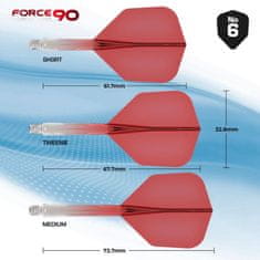 Mission Letky Force 90 - Gradient - Standard No6 - Medium - Red F4481