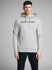 Jack&Jones Pánská mikina Regular Fit JJECORP 12137054 Light Grey Melange (Velikost S)