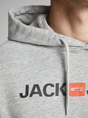 Jack&Jones Pánská mikina Regular Fit JJECORP 12137054 Light Grey Melange (Velikost S)