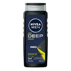 Nivea Sprchový gel na obličej, tělo i vlasy pro muže Deep Sport Men (Body, Face & Hair Shower Gel) (Objem 500 ml)