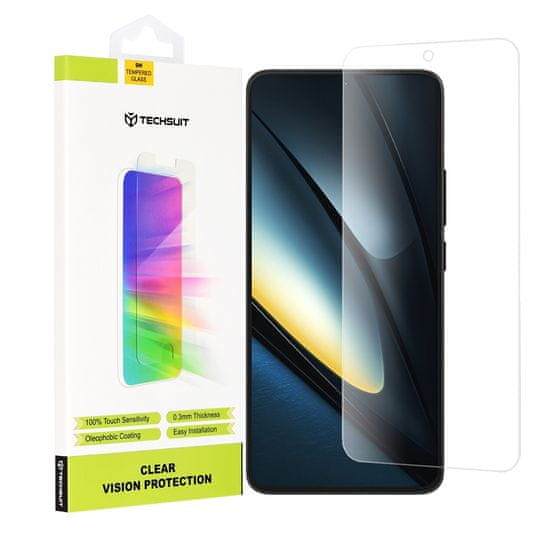 Techsuit ochranné sklo 9H pro Xiaomi Poco F6 Pro - Transparentní KP33159