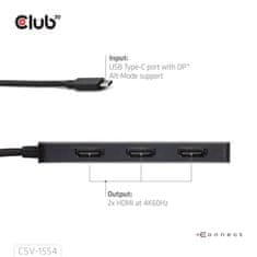 Club 3D hub MST USB-C na 3xHDMI, Single: 8K30Hz, Triple: 4K60Hz (CSV-1554)