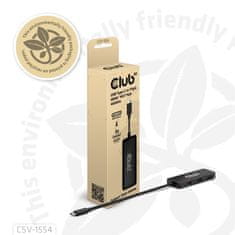 Club 3D hub MST USB-C na 3xHDMI, Single: 8K30Hz, Triple: 4K60Hz (CSV-1554)