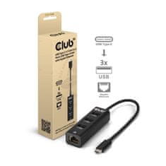 Club 3D Hub USB-C 3.2 na 3xUSB-A 3.2 + RJ45 1Gbps (CSV-1549)