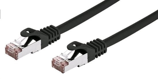 C-Tech kabel patchcord Cat6, FTP, 0.25m, černá