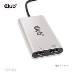 Club 3D Video hub Thunderbolt 3 na 2x DP, Dual 4K60Hz nebo Single 8K60Hz/4K120Hz (CSV-1586)