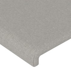 Vidaxl Čela postele 2 ks světle šedá 72 x 5 x 78/88 cm textil