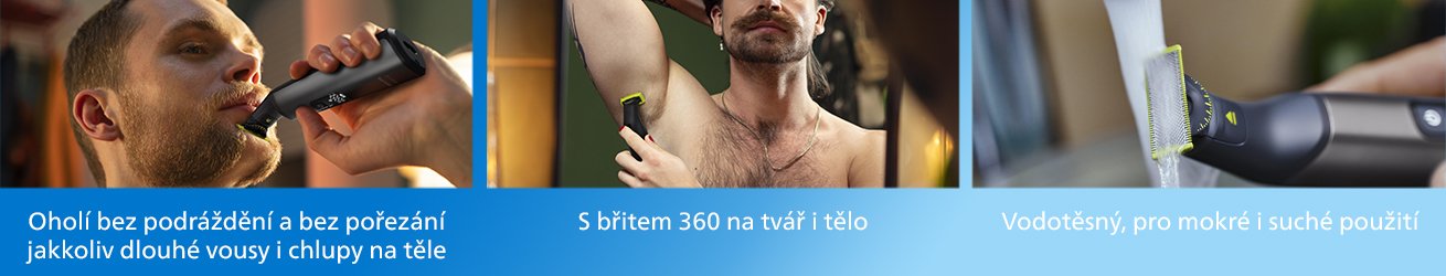   Philips OneBlade Pro 360 na tvář a tělo QP6552/30 