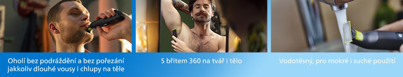   Philips OneBlade Pro 360 na tvář a tělo QP6542/15 