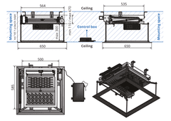 Sabaj System Držák projektoru do podhledů s motorovým výtahem | do 30 kg | LIFT 56cm