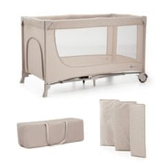 Kinderkraft cestovní postýlka JOY 2 BEIGE - rozbaleno