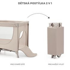 Kinderkraft cestovní postýlka JOY 2 BEIGE