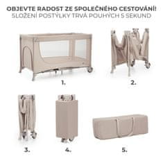 Kinderkraft cestovní postýlka JOY 2 BEIGE