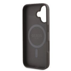 Guess Zadní kryt PU 4G Peony MagSafe pro iPhone 16 Brown