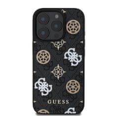 Guess Zadní kryt PU 4G Peony MagSafe pro iPhone 16 Pro Black