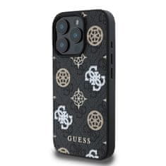 Guess Zadní kryt PU 4G Peony MagSafe pro iPhone 16 Pro Black