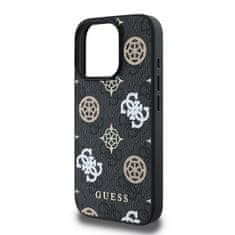 Guess Zadní kryt PU 4G Peony MagSafe pro iPhone 16 Pro Black