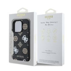 Guess Zadní kryt PU 4G Peony MagSafe pro iPhone 16 Pro Black