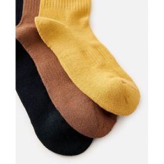 Rip Curl ponožky RIP CURL Wetty Crew Sock 3-Pk DUSTED CHOCOLAT One Size