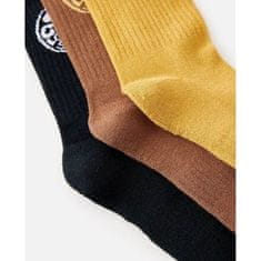 Rip Curl ponožky RIP CURL Wetty Crew Sock 3-Pk DUSTED CHOCOLAT One Size