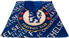 CurePink Dětský ručník - pončo Chelsea FC: znak (55 x 110 cm)