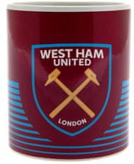 CurePink Keramický hrnek FC West Ham United: Znak vzor LN (objem 320 ml)