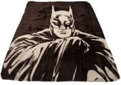 CurePink Fleece deka DC Comics|Batman: Obrázek a Logo (130 x 170 cm)