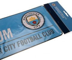 CurePink Kovová cedule na zeď FC Manchester City: Etihad Stadium (40 x 18 cm)