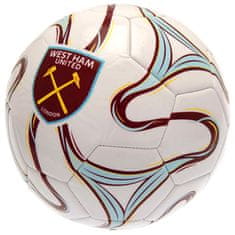 CurePink Fotbalový míč FC West Ham United: Vzor Cosmos White (velikost 5)