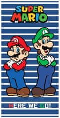 CurePink Osuška - ručník Super Mario: Mario a Luigi (70 x 140 cm)