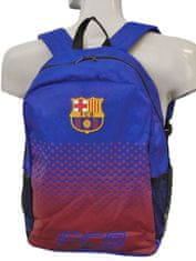 CurePink Batoh FC Barcelona: Fade (objem 16,8 litrů|40 x 30 x 14 cm) modrý nylon