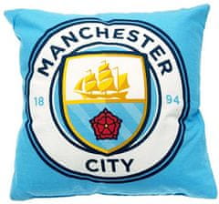 CurePink Polštář FC Manchester City: Znak (38 x 38 cm) polyester