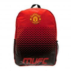 CurePink Batoh FC Manchester United: Fade (objem 17 litrů|30 x 40 x 14 cm) červený polyester