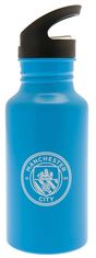 CurePink Hliníková láhev na pití FC Manchester City: Kevin De Bruyne 17 and Club Crest (objem 500 ml)