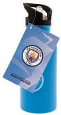 CurePink Hliníková láhev na pití FC Manchester City: Kevin De Bruyne 17 and Club Crest (objem 500 ml)