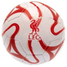 CurePink Fotbalový míč FC Liverpool: Vzor Cosmos White (velikost 5)