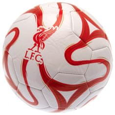 CurePink Fotbalový míč FC Liverpool: Vzor Cosmos White (velikost 5)